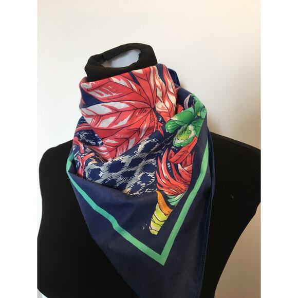 Tropical Floral Large Cotton Ladies Scarf - Picture 2 of 5